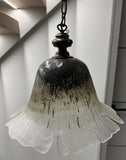 1970s German Putzler Glass Flower Pendant Light