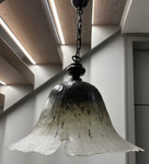 1970s German Putzler Glass Flower Pendant Light