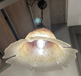 1970s German Putzler Glass Flower Pendant Light