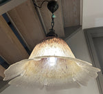 1970s German Putzler Glass Flower Pendant Light