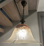 1970s German Putzler Glass Flower Pendant Light