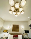 1970s Italian Modernist 3-D Tubular Gold Metal Wall Sculpture