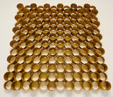 1970s Italian Modernist 3-D Tubular Gold Metal Wall Sculpture