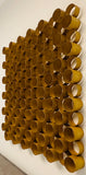 1970s Italian Modernist 3-D Tubular Gold Metal Wall Sculpture