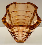 1970s French Faceted Luminarc Pink Glass Vase