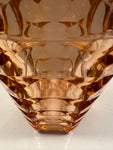 1970s French Faceted Luminarc Pink Glass Vase