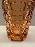 1970s French Faceted Luminarc Pink Glass Vase