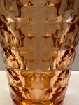 1970s French Faceted Luminarc Pink Glass Vase