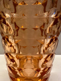 1970s French Faceted Luminarc Pink Glass Vase