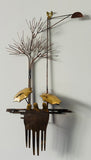 1970s "Rainy Day" R. Richèse Brass Wall Art Sculpture