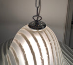 1970s German Pützler Striped "Zebra" Glass Pendant