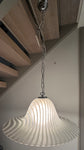 1970s German Pützler Striped "Zebra" Glass Pendant