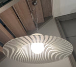 1970s German Pützler Striped "Zebra" Glass Pendant