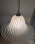 1970s German Pützler Striped "Zebra" Glass Pendant
