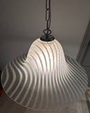 1970s German Pützler Striped "Zebra" Glass Pendant