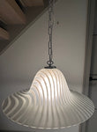1970s German Pützler Striped "Zebra" Glass Pendant