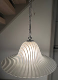 1970s German Pützler Striped "Zebra" Glass Pendant