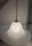 1970s German Pützler Striped "Zebra" Glass Pendant