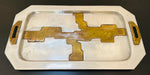 1970s Spanish Brutalist Aluminium & Brass Tray by David Marshall