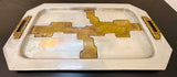 1970s Spanish Brutalist Aluminium & Brass Tray by David Marshall