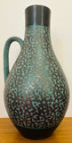 1970s Fat Lava German Carstens Tönnieshof Turquoise Jug Vase