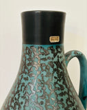 1970s Fat Lava German Carstens Tönnieshof Turquoise Jug Vase