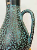 1970s Fat Lava German Carstens Tönnieshof Turquoise Jug Vase