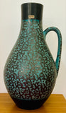 1970s Fat Lava German Carstens Tönnieshof Turquoise Jug Vase