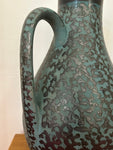 1970s Fat Lava German Carstens Tönnieshof Turquoise Jug Vase