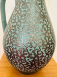 1970s Fat Lava German Carstens Tönnieshof Turquoise Jug Vase