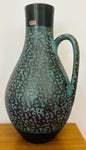 1970s Fat Lava German Carstens Tönnieshof Turquoise Jug Vase