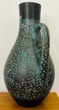 1970s Fat Lava German Carstens Tönnieshof Turquoise Jug Vase