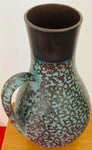 1970s Fat Lava German Carstens Tönnieshof Turquoise Jug Vase