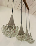 1970s German Hustadt Four Glass Torch Ceiling Light