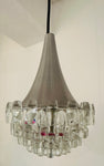 1970s German Hustadt Four Glass Torch Ceiling Light
