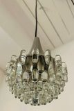 1970s German Hustadt Four Glass Torch Ceiling Light