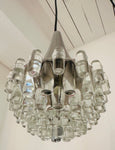 1970s German Hustadt Four Glass Torch Ceiling Light