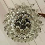 1970s German Hustadt Four Glass Torch Ceiling Light