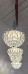 1970s German Hustadt Four Glass Torch Ceiling Light
