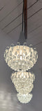 1970s German Hustadt Four Glass Torch Ceiling Light