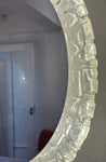 1970s German Oval Erco Back Lit Lucite Wall Mirror