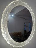 1970s German Oval Erco Back Lit Lucite Wall Mirror