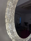 1970s German Oval Erco Back Lit Lucite Wall Mirror