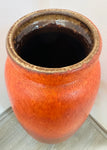 1970s German Scheurich Burnt Orange Fat Lava Vase