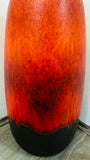 1970s German Scheurich Burnt Orange Fat Lava Vase