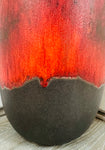 1970s German Scheurich Burnt Orange Fat Lava Vase