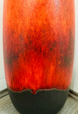 1970s German Scheurich Burnt Orange Fat Lava Vase