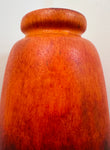 1970s German Scheurich Burnt Orange Fat Lava Vase