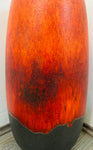 1970s German Scheurich Burnt Orange Fat Lava Vase