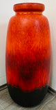 1970s German Scheurich Burnt Orange Fat Lava Vase